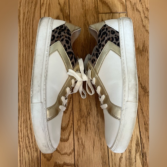 Kate Spade Dash White Leopard Print Sneaker Size 8.5B - Picture 3 of 9